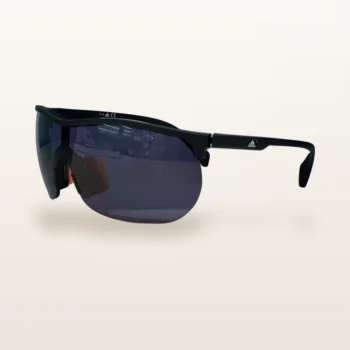 Syze dielli sportive Adidas SP000302A për meshkuj, maskë e zezë mat me lente pasqyrë blu-vjollcë