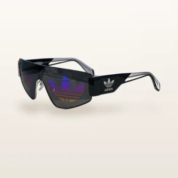 Syze dielli Adidas Originals OR007705A unisex, maskë e zezë me logon trefoil në lente