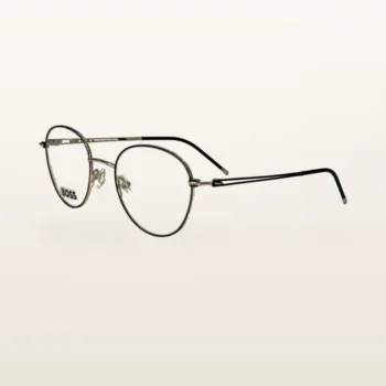 Syze optike Boss 1530 të rrumbullakëta, e zezë me të artë – Italoptik