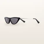 Syze dielli Christian Roth CRS010 cat-eye të zeza me krahë argjendi – Italoptik