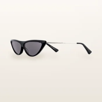 Syze dielli Christian Roth CRS010 cat-eye të zeza me krahë argjendi – Italoptik