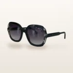 Syze dielli Enrico Coveri oversize të zeza me havana gri – Italoptik