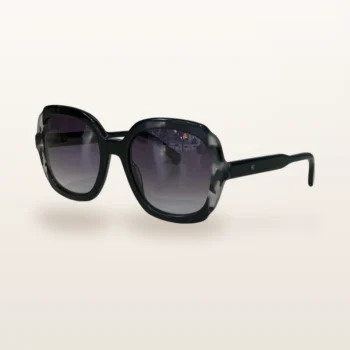 Syze dielli Enrico Coveri oversize të zeza me havana gri – Italoptik