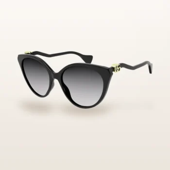 Syze dielli Gucci GG1011S, e zezë me lente gri me gradient – Italoptik