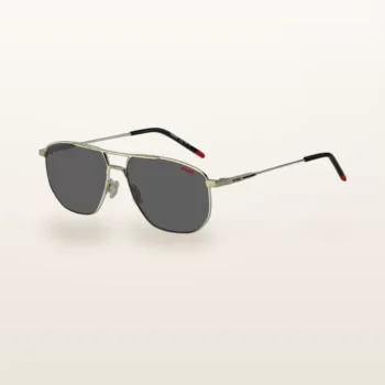 Syze dielli Hugo HG 1207/S pilot e artë me lente gri – Italoptik