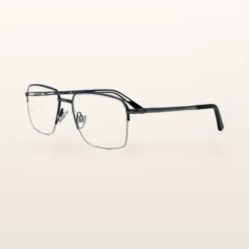 Syze optike Italoptik, blu e errët me krahë gri antracit, maja të zeza – Italoptik