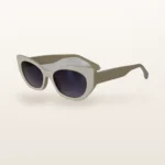 Syze dielli Italoptik cat-eye krem fildishi me lente gri – brandi ynë