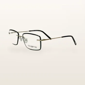 Syze optike Italoptik, e zezë me krahë ari, maja të zeza – Italoptik