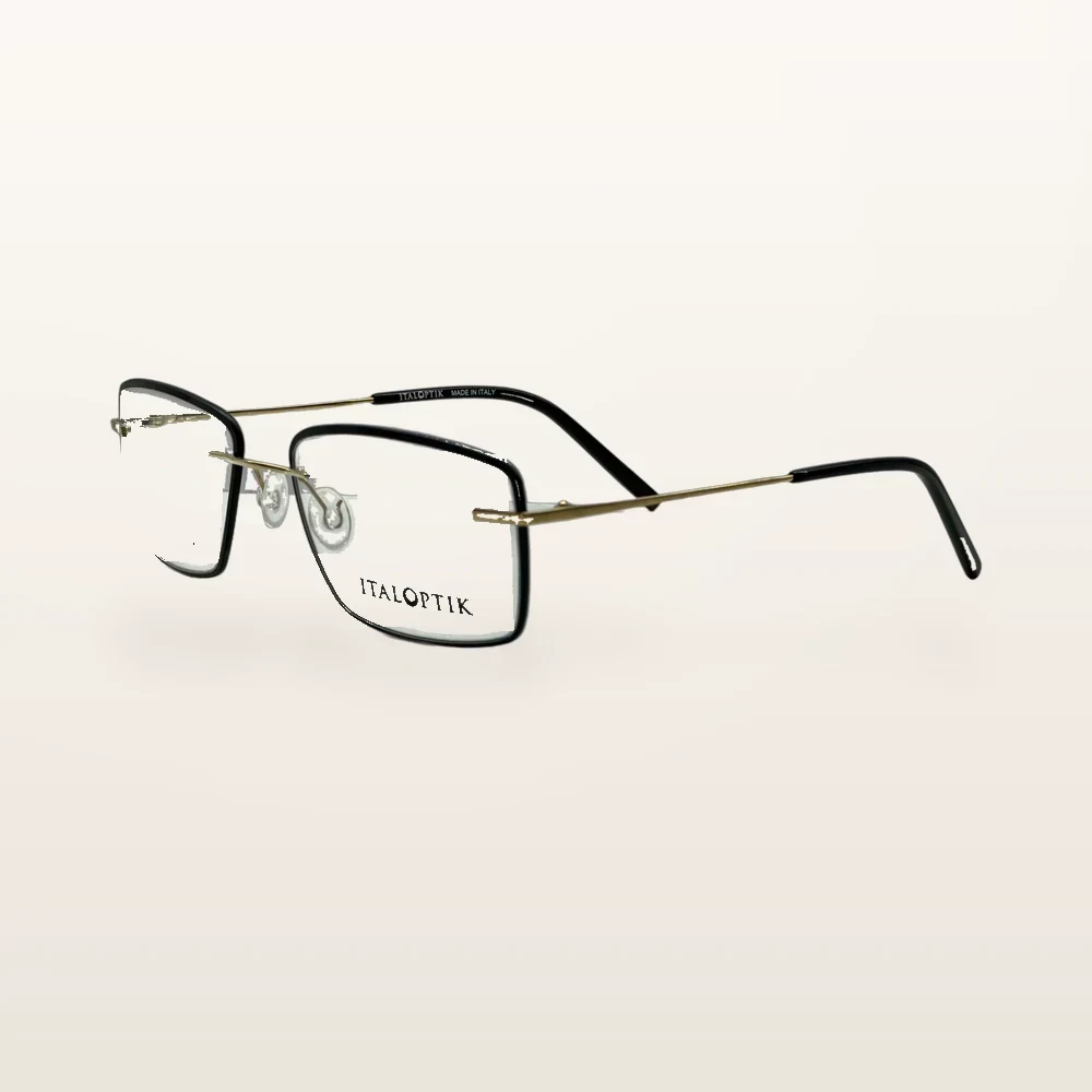 italoptik-italoptik-ul1304 Syze optike Italoptik, e zezë me krahë ari, maja të zeza – Italoptik