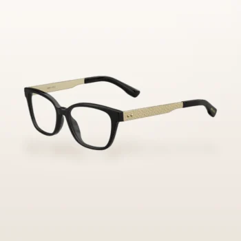 Syze optike Jimmy Choo, e zezë me krahë të artë me motiv – Italoptik
