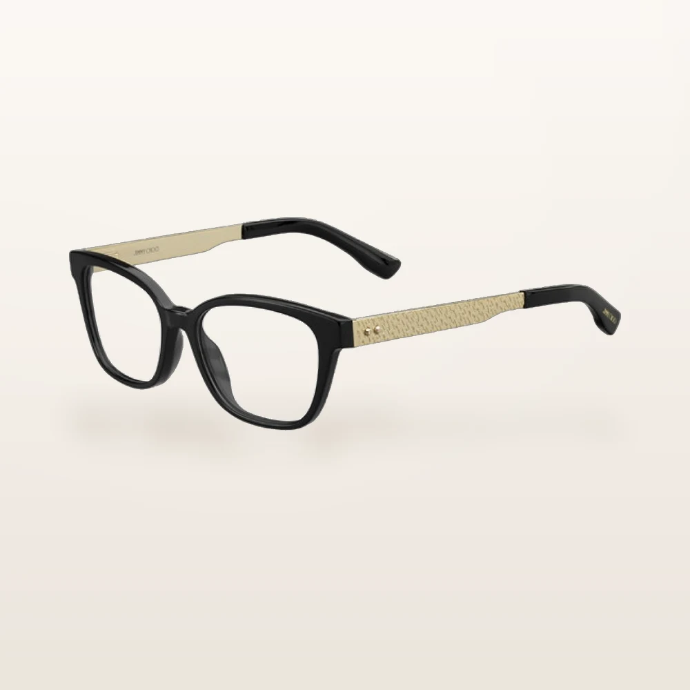 italoptik-jimmy-choo-jc3 Syze optike Jimmy Choo, e zezë me krahë të artë me motiv – Italoptik