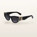 Syze dielli Lanvin LNV664S cat-eye të zeza me detaje të arta – Italoptik