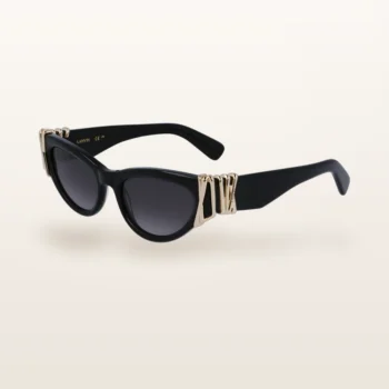 Syze dielli Lanvin LNV664S cat-eye të zeza me detaje të arta – Italoptik