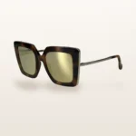 Syze dielli Max Mara havana me lente pasqyrë të artë – Italoptik