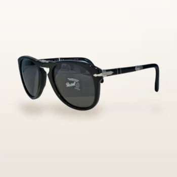 Syze dielli Persol 714SM95B154-21140 unisex, e zezë e palosshme me lente gri