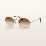 Syze dielli Ray-Ban RB3547 ovale të arta me lente kafe – Italoptik