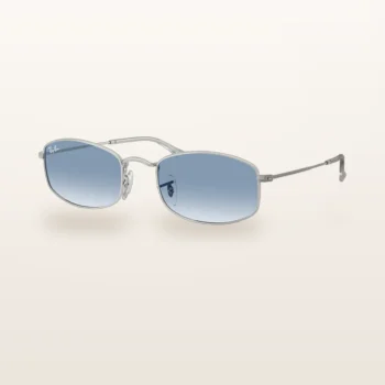 Syze dielli Ray-Ban RB3832 argjendtë me lente blu gradient – Italoptik