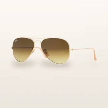 Syze dielli Ray-Ban RB3026 Aviator e artë mat me lente kafe – Italoptik