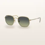 Syze dielli Ray-Ban RB3548 gjashtëkëndore e artë me lente jeshile gradient – Italoptik