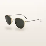 Syze dielli Safilo Linea T09/S të rrumbullakëta të arta me lente jeshile – Italoptik