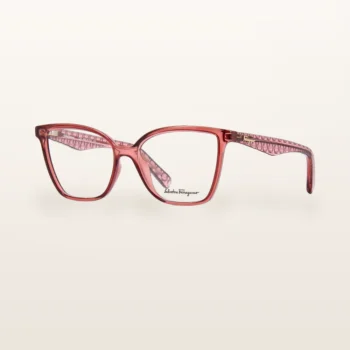 Syze optike Salvatore Ferragamo, bordo e tejdukshme me motiv gancini në krahë – Italoptik