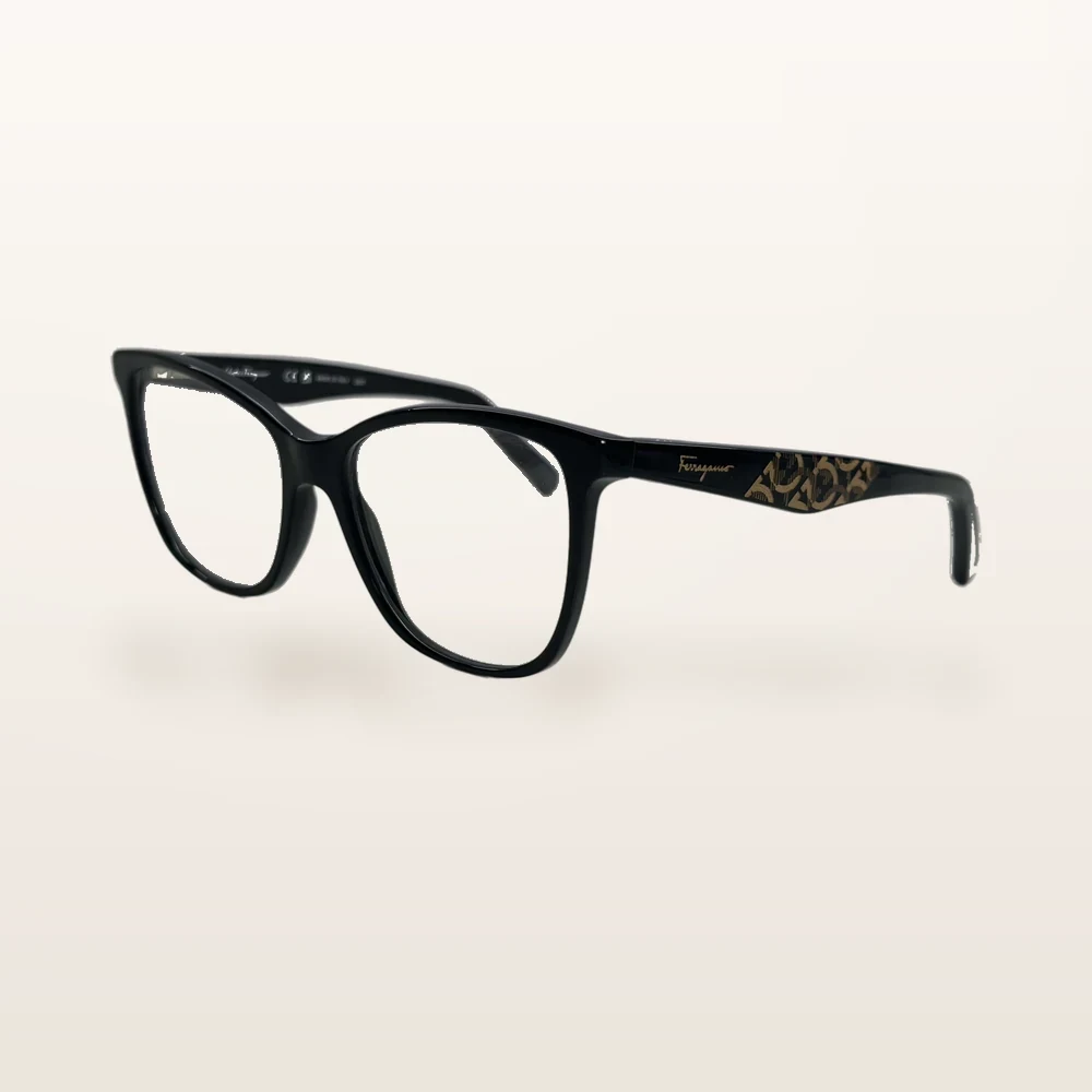italoptik-salvatore-ferragamo-sf2903 Syze optike Salvatore Ferragamo, e zezë me motivin gancini në ari – Italoptik