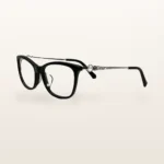 Syze optike Swarovski, e zezë me perla dhe kristale – Italoptik