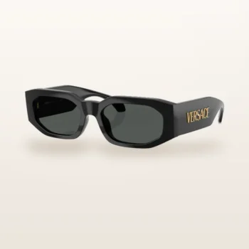 Syze dielli Versace 4489 të zeza me logo të artë – Italoptik