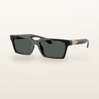 Syze dielli Versace 4490 drejtkëndore të zeza me Medusa të artë – Italoptik